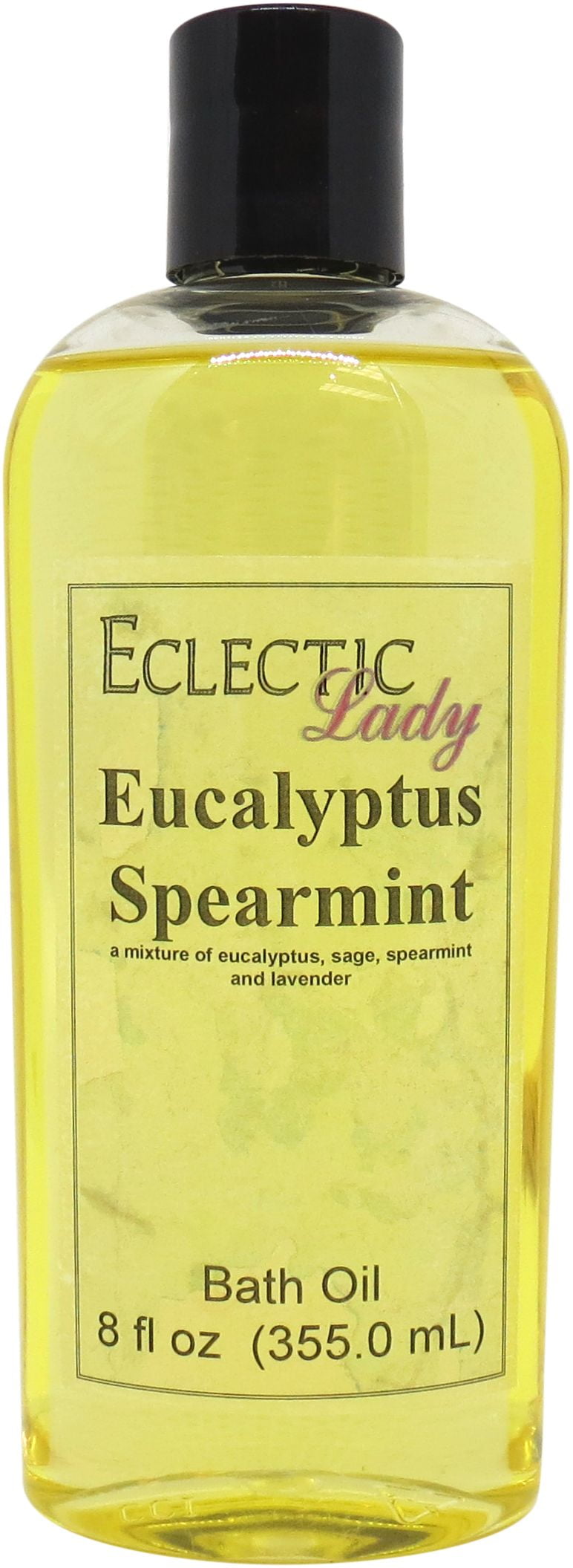 Eucalyptus Spearmint Bath Oil - Scented Body Oil - Relaxing & Moisturizing Bathing Oil - Fragrance Body Oil For Dry & Rough Sensitive Skin - 8 oz