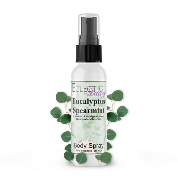 Eucalyptus Spearmint Body Spray, Eclectic Lady, Hydrating Mist, Unisex, 2 oz