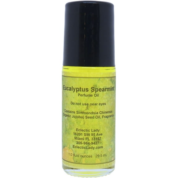 Eucalyptus Spearmint Perfume Oil, 1.0 Oz Portable Roll-On Fragrance