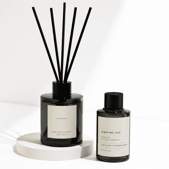 Eucalyptus Spearmint Reed Diffuser Set for Home and Bathroom Long-Lasting Scent