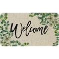 thumbnail image 1 of Eucalyptus Spring Welcome Doormat, Seasonal Spring Summer Low-Profile Yard Floor Switch Mat for Indoor Outdoor 17 x 29 Inch, 1 of 6