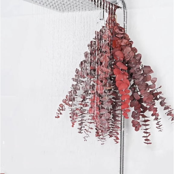 20Pcs Red Eucalyptus Decor 17'' Dried Eucalyptus Shower Bundle, Real Preserved Eucalyptus Shower Plant, Vase Filler, Home Decor,Fall Decor Wedding Arrangements