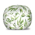 thumbnail image 1 of Eucalyptus Storage Toy Bag Chair, Scattered Branches and Eucalyptus Leaves in Watercolor Like Style, Stuffed Animal Organizer Washable Bag, Large Size, Green Eggshell and White, by Ambesonne, 1 of 3