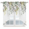 thumbnail image 1 of Eucalyptus Swag Valances for Windows 2 Pack, Kitchen Window Curtains 36 Inch Length, Sage Green Botanical Weeping Leaf Privacy Swag Curtains for Living Room/Bathroom with Rod Pocket 36"x36", 1 of 8
