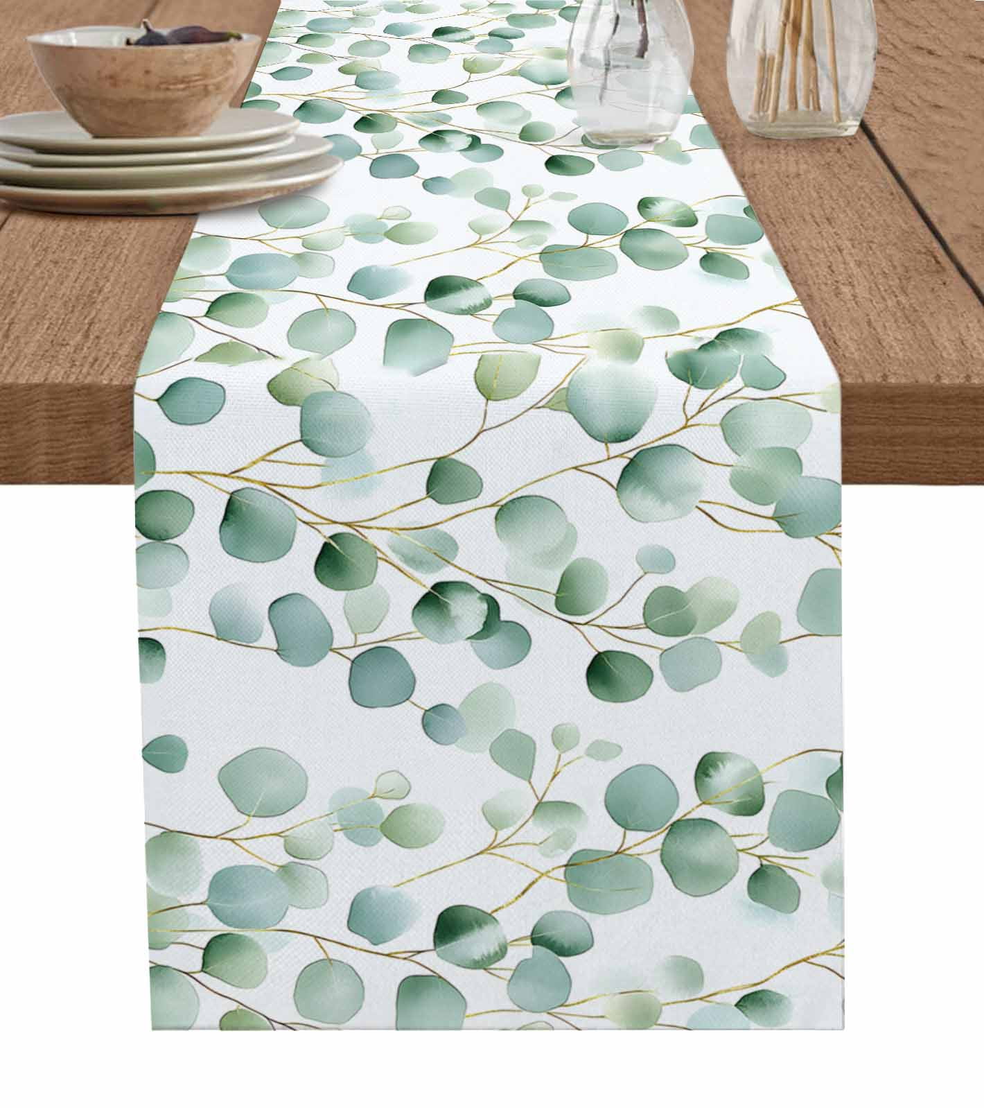 Eucalyptus Table Runner 72 Inches, Springs Greenery Seasonal Garden ...