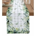 thumbnail image 1 of Eucalyptus Table Runner Sage Green Farm Plant Gray Buffalo Plaid Tablerunners 16 x 72 Inch, Table Decorations Tabletop Scarf for Summer Gathering Holiday Farmhouse Kitchen Dining Decor, 1 of 6