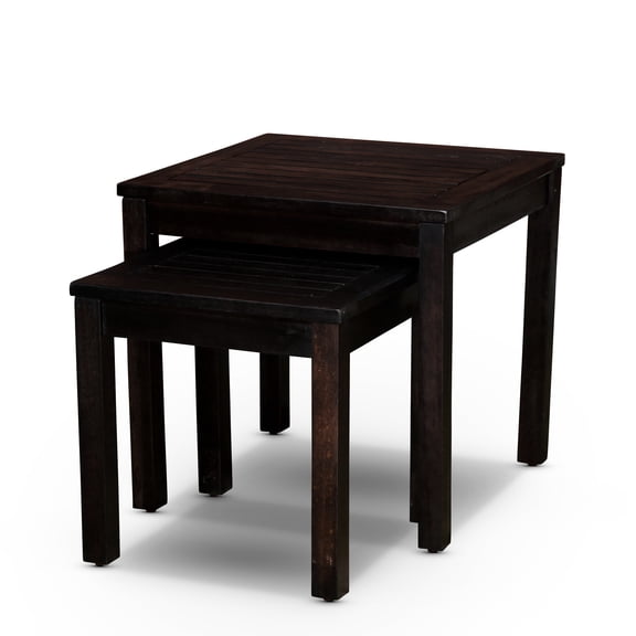 Eucalyptus Tables Of 2 - Transform Outdoor Settings 2 Nesting Table, Enhance Glamour