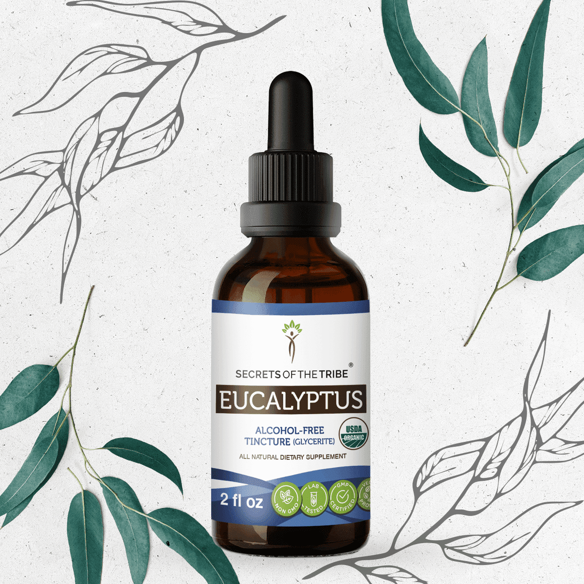 Eucalyptus Leaf Herbal Tea – 2 Oz Loose Leaf Tea, Herbal Remedy & Infusion 3 thumbnail image
