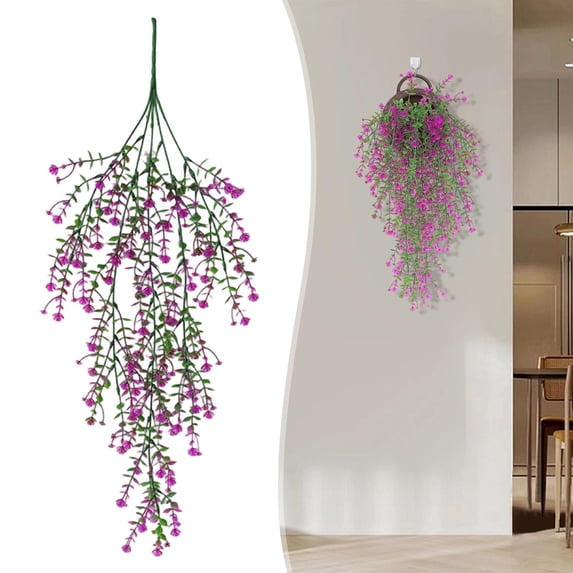 Eucalyptus Trailing Vine Verdsylv 75cm Artificial Eucalyptus Hanging Vine | Trailing Greenery with Buds | Fake Plant for Wall Home Balcony Decor | Multiple Colors Available, Hanging Greenery Stem