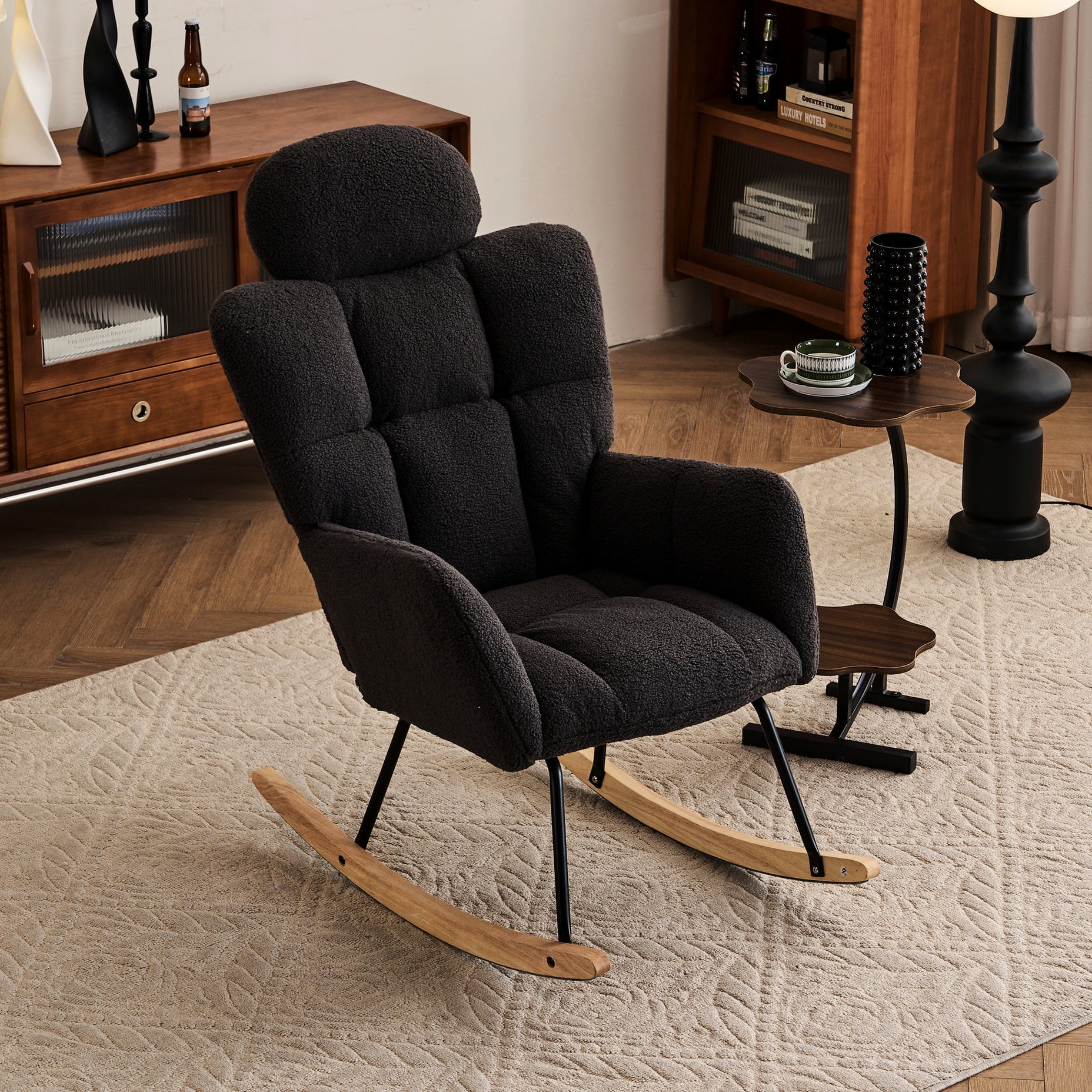Eucalyptus Wood Accent Chair+Simple Assembly