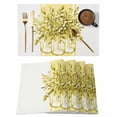 thumbnail image 1 of Eucalyptus Yellow Placemats Set of 6, Vintage Bottle Succulents Flower Stripe Placemats for Dining Table, Place Mats for Kitchen Tabletop, Waterproof Wipeable Dining Table Mats Set, 1 of 9