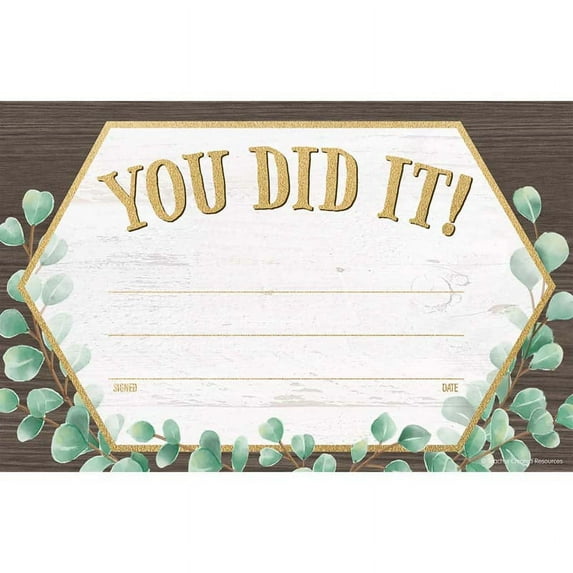 Eucalyptus You Did It! Awards, Pack of 30 | Bundle of 10 Packs