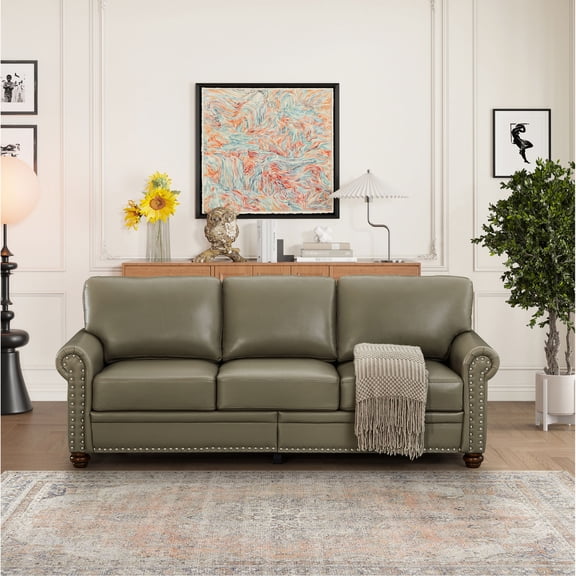 Eucalyptus and Metal Frame - High - Elastic Sofa Cushions - Entertaining Guests - 3 - Person Sofa