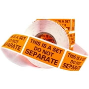Eucatus 2" x 1" 'This Is A Set Do Not Separate' Stickers, 6 Pack