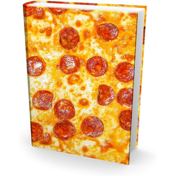 Eucatus 9" x 11" Jumbo Yellow and Red Pizza Print Stretchable Nylon Book Covers, 1 Pack