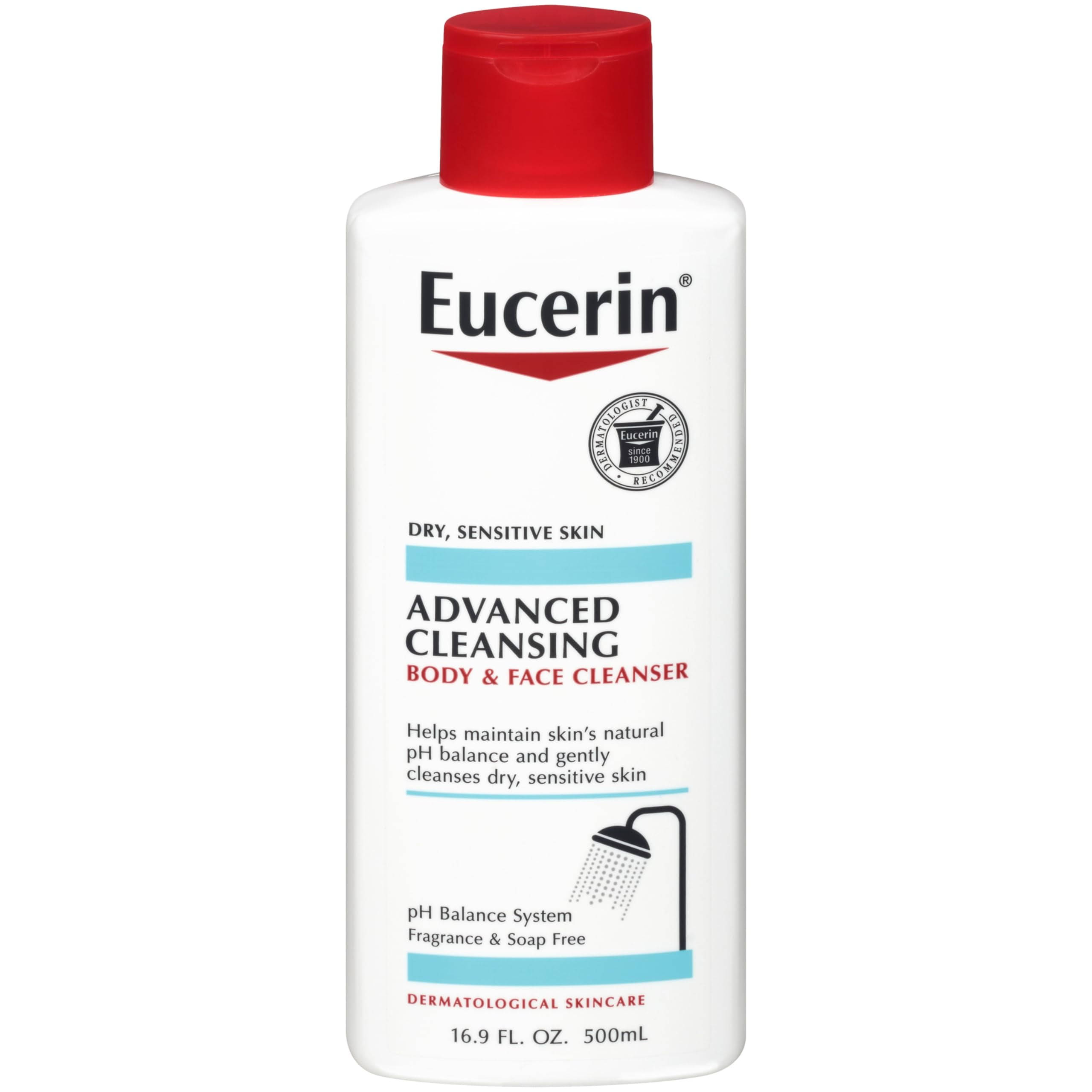 Eucerin Advanced Cleansing Body STF9 and Face Cleanser, PHBalanced