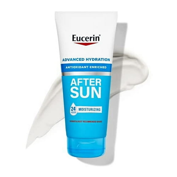 Eucerin Advanced Hydration After Sun Lotion For Face And Body, Enriched With Antioxidants, 24-Hour Hydration For Dry, Sun-Stressed Skin, 6.8 Fl Oz Tube.