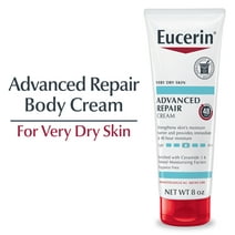 Eucerin Advanced Repair Body Cream, Fragrance Free, 8 oz Tube