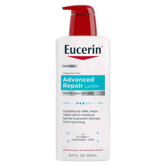 Eucerin Advanced Repair Body Lotion for Very Dry Skin with Ceramides, 16.9 Fl Oz