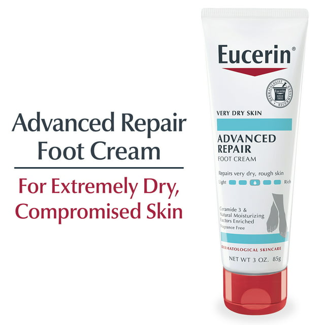 Eucerin Advanced Repair Foot Cream for Dry Feet, 3 Oz Tube