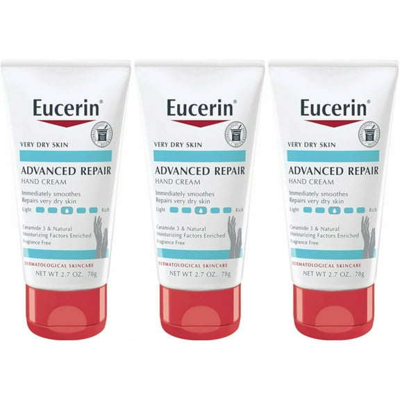 Eucerin Advanced Repair Hand Creme 2.7 oz (Pack of 3)