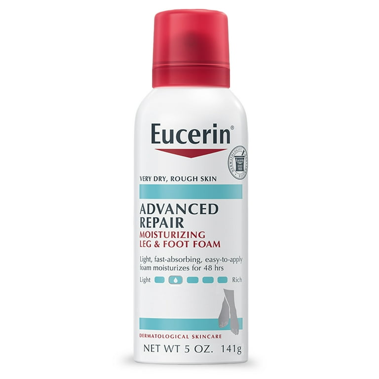 Eucerin Advanced Repair Moisturizing Leg Foot Foam for Very Dry