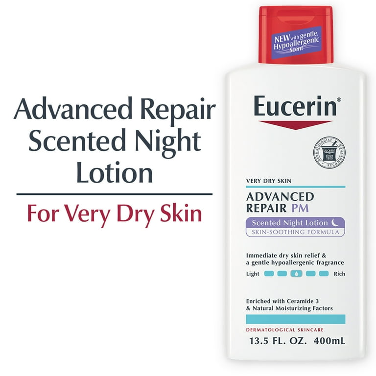 FALSK køkken Snestorm Eucerin Advanced Repair Scented Night Body Lotion for Dry Skin, 13.5 Fl Oz  Bottle - Walmart.com