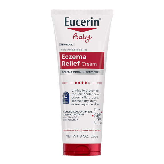 Eucerin Baby Eczema Relief, Fragrance Free Body Cream, 8 oz Tube