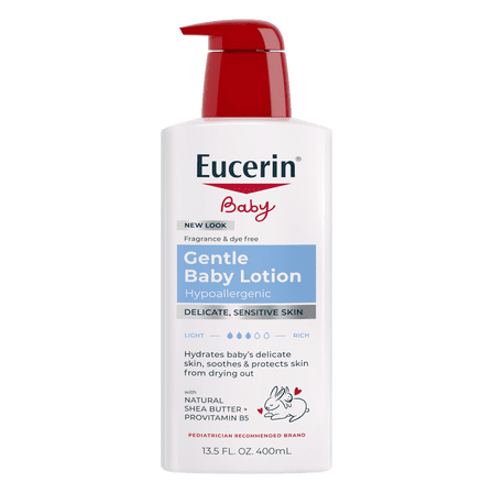 Eucerin Baby Lotion Fragrance Free Gentle Moisturizer 13.5 fl oz