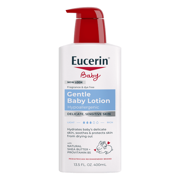 Eucerin Baby Lotion Fragrance Free Gentle Moisturizer 13.5 fl oz