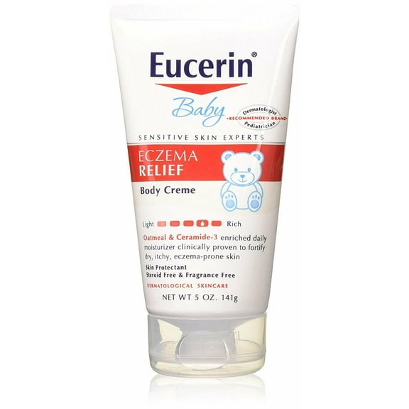 Eucerin Baby Oatmeal & Ceramide-3 Eczema Body Creme Relief, 5 oz, 3 Pack