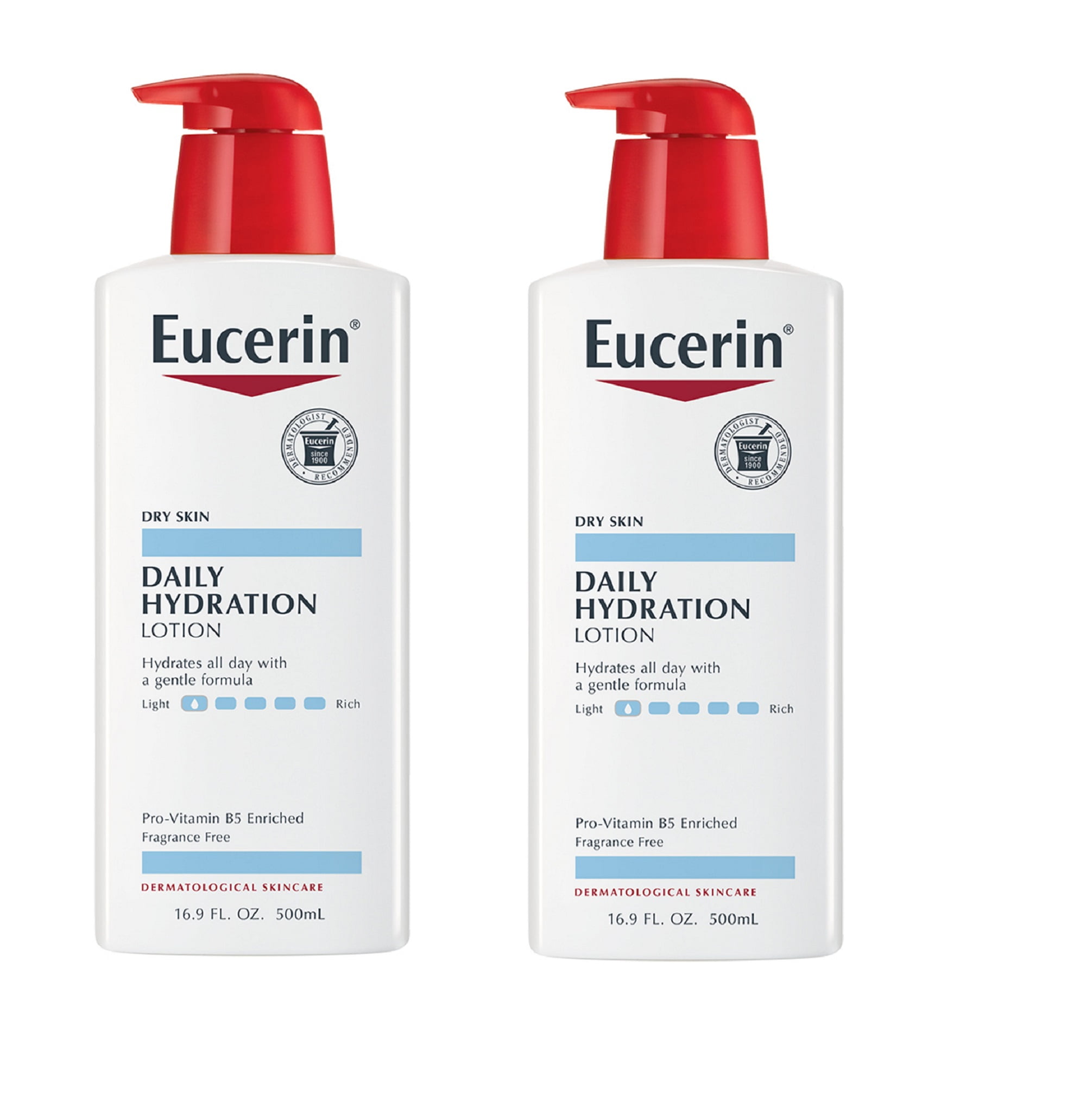Eucerin Daily Hydration Lotion, Body Lotion for Sensitive Skin, 16.9 Fl. Oz. 2 Pack