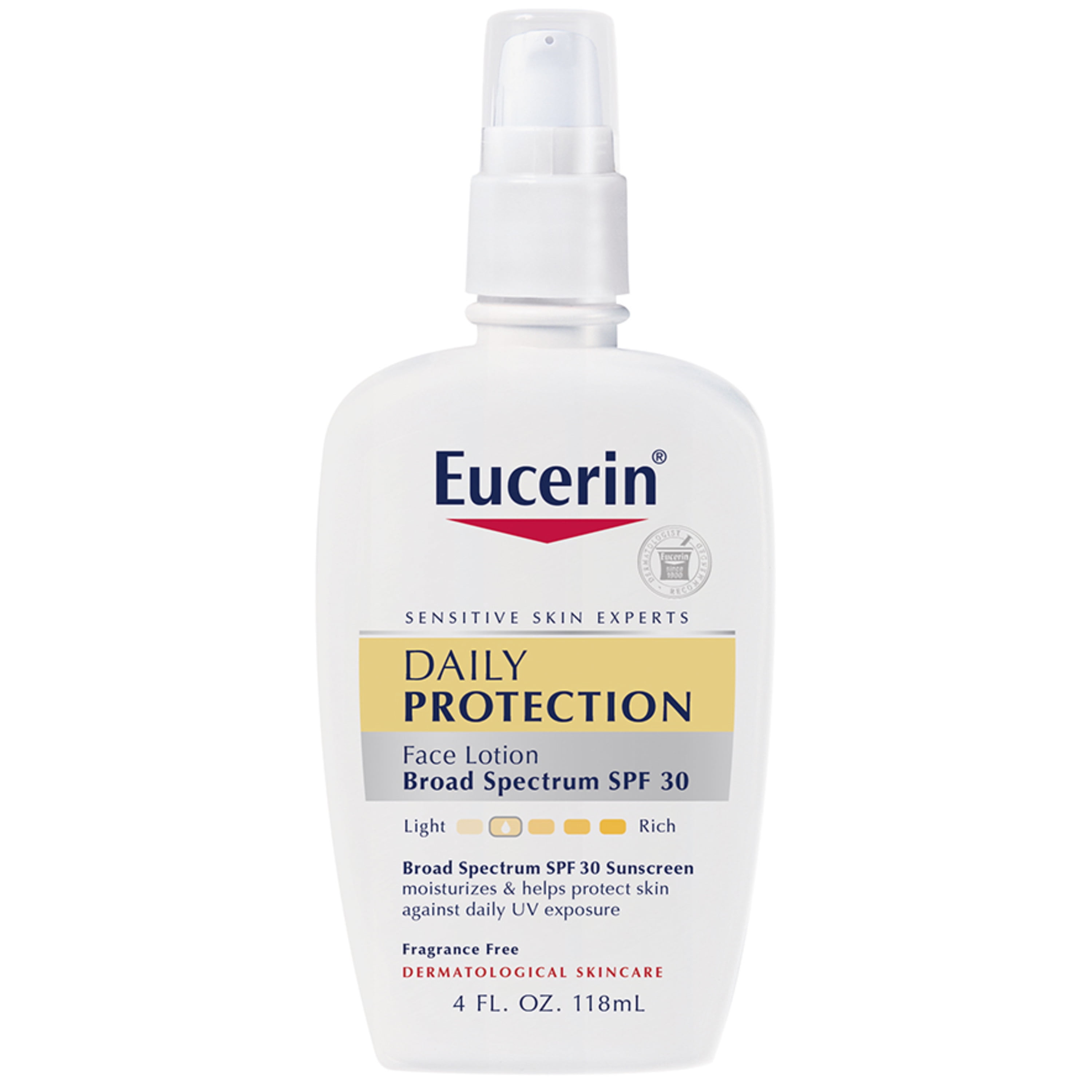 kollidere ideologi Overflod Eucerin Daily Protection Face Lotion with SPF 30, For Sensitive Skin, 4 Fl.  Oz. Bottle - Walmart.com