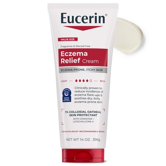 Eucerin Eczema Relief Body Cream with Colloidal Oatmeal Skin Protectant, Fragrance Free, 14 oz