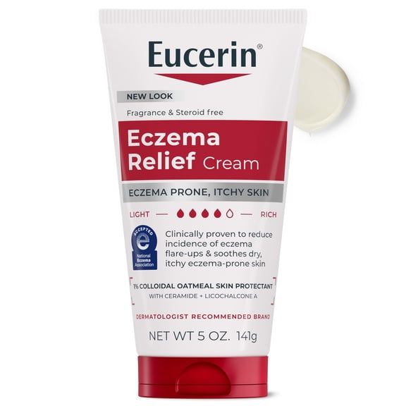 Eucerin Eczema Relief Body Cream with Colloidal Oatmeal Skin Protectant, Fragrance Free, 5 oz