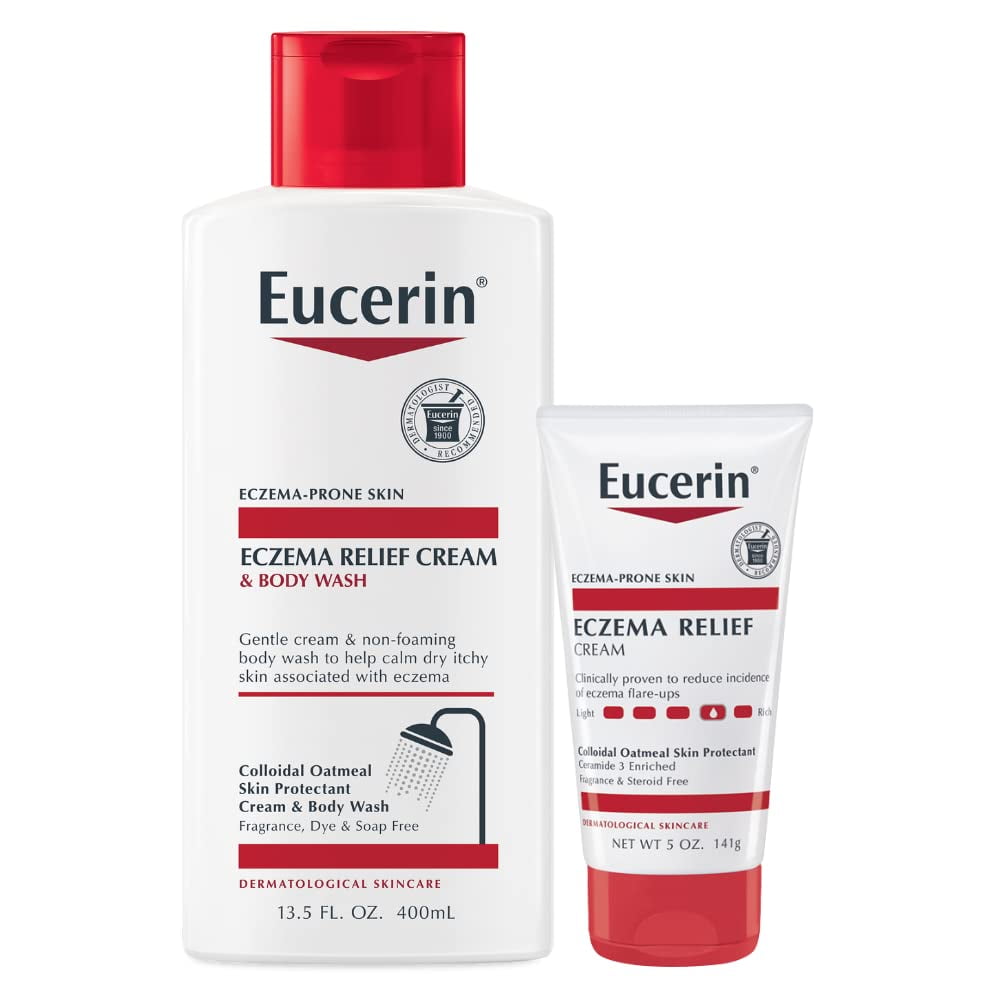 Eucerin Eczema Relief Body Wash and Body Cream Multipack (13.5 fl. oz. Wash and 5 oz. Cream