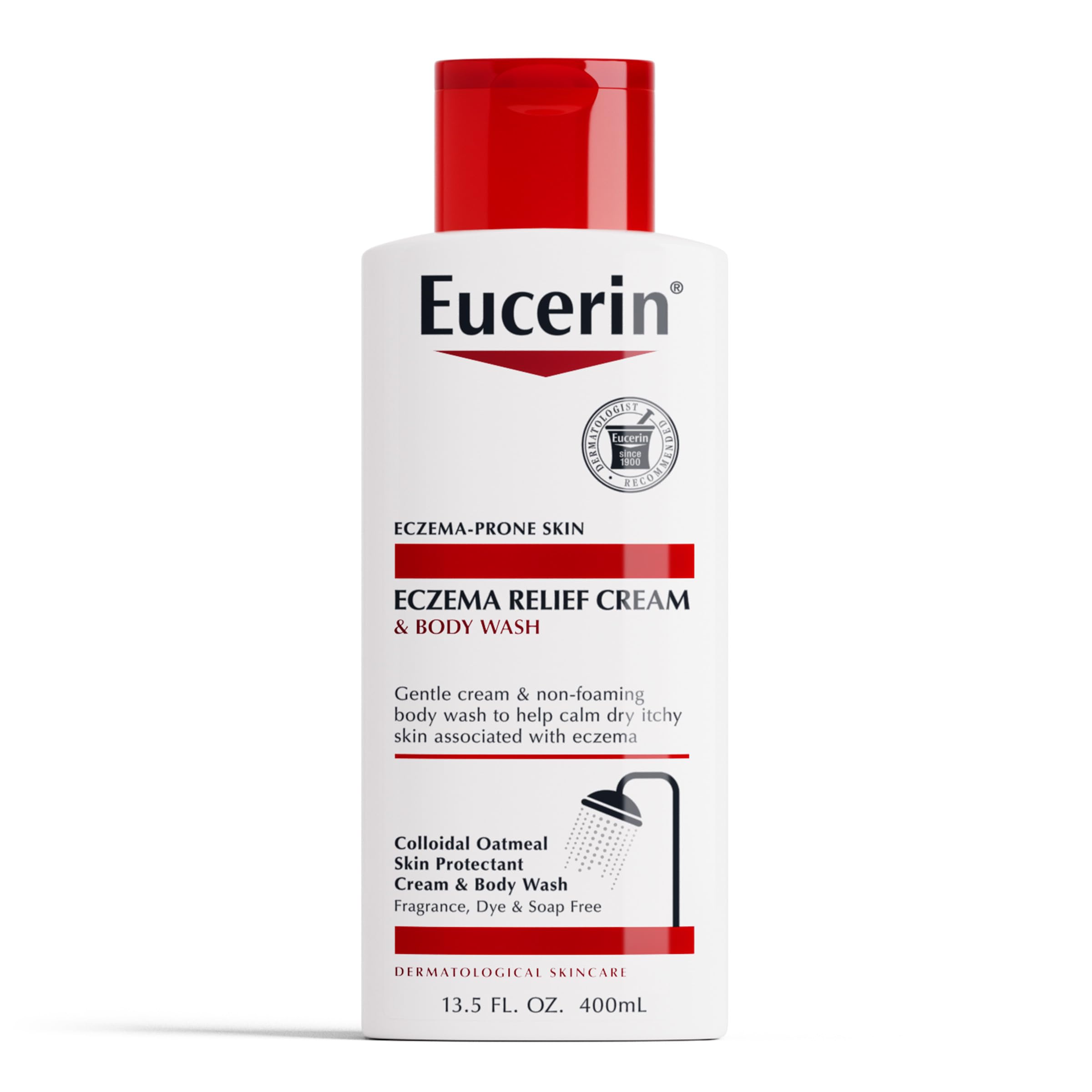 Eucerin Eczema Relief Cream Body Wash, Eczema Body Wash with Colloidal