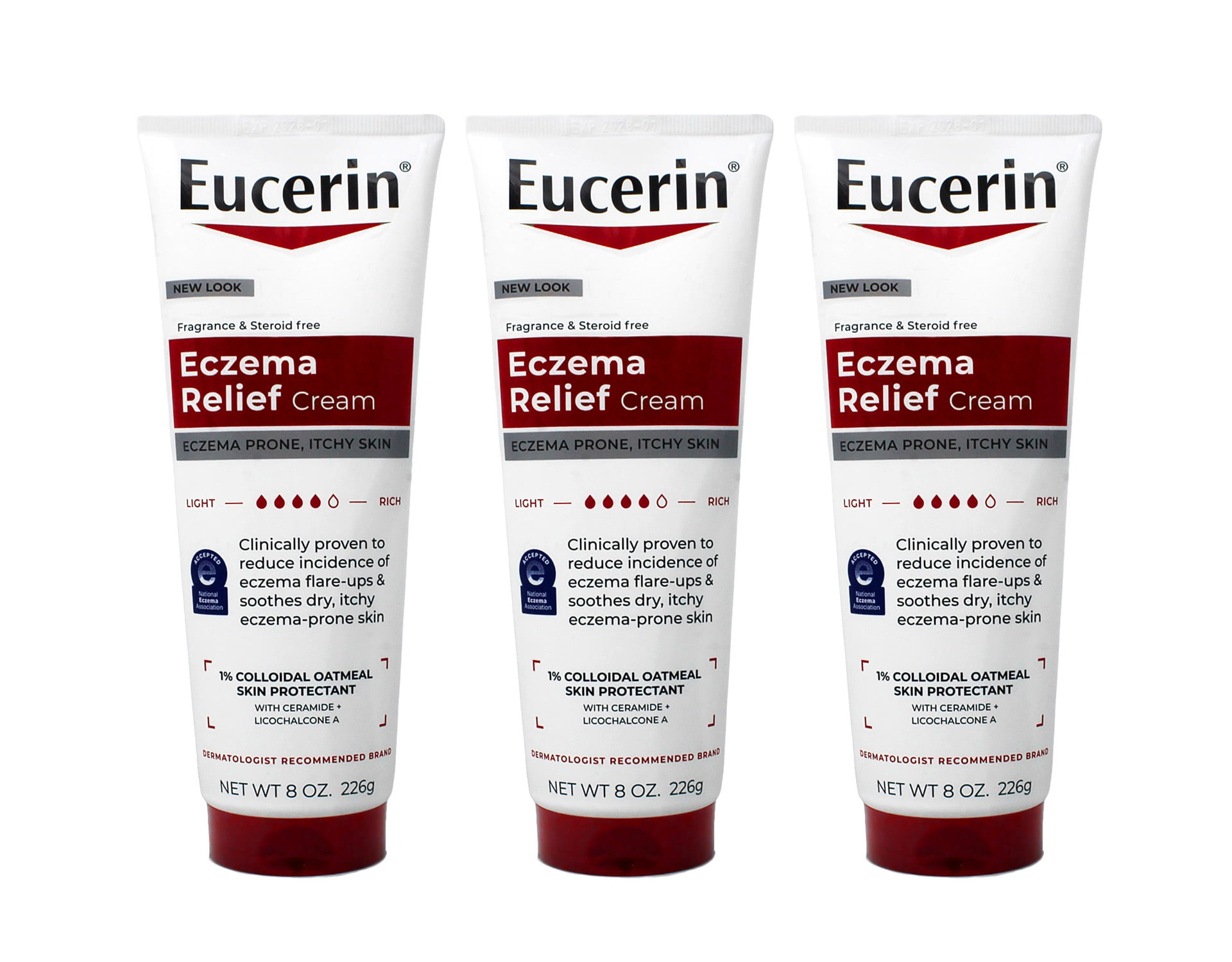 Eucerin Eczema Relief Body Creme 8 oz (Pack of 3)