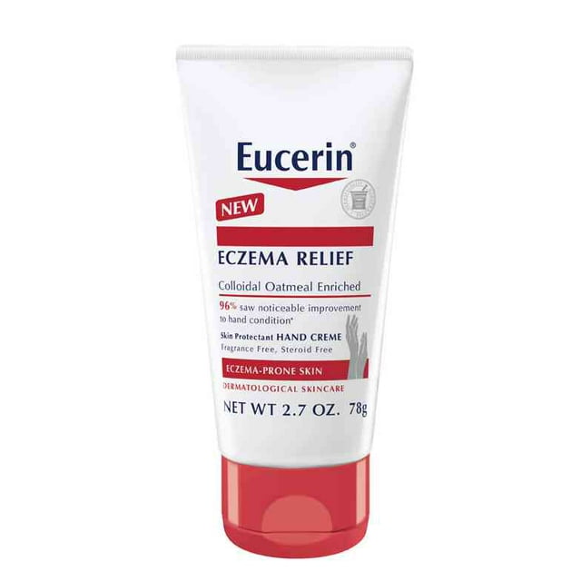 Eucerin Eczema Relief Hand Cream, Travel Size Hand Lotion, Use After Hand Washing, 2.7 Oz. Tube