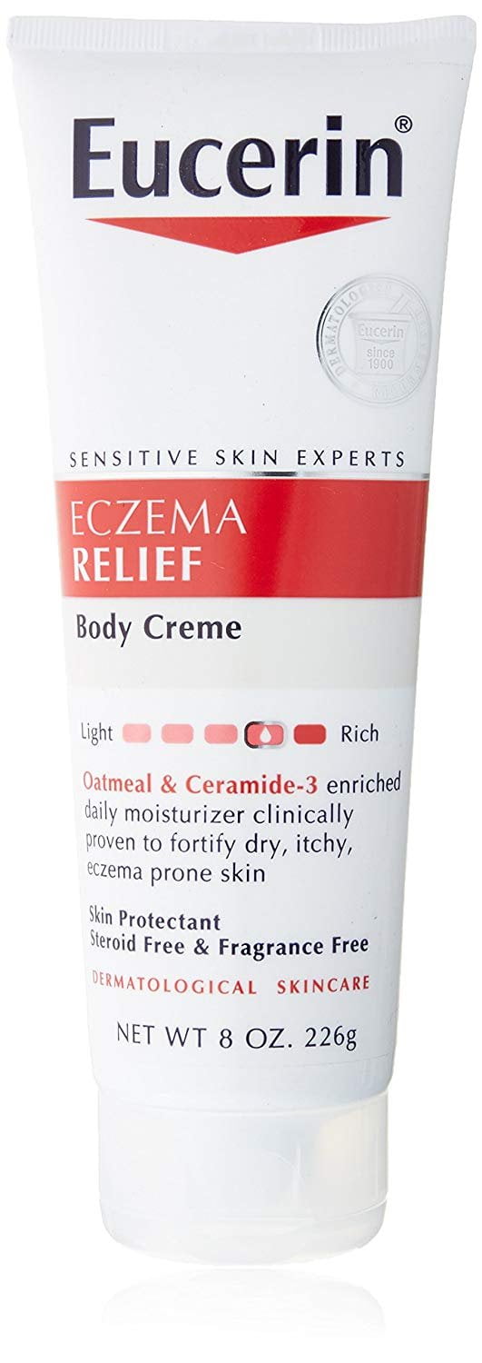 Eucerin Eczema Relief Skin & Body Creme, Oatmeal & Ceramide-3, 8 oz, 2-Pack