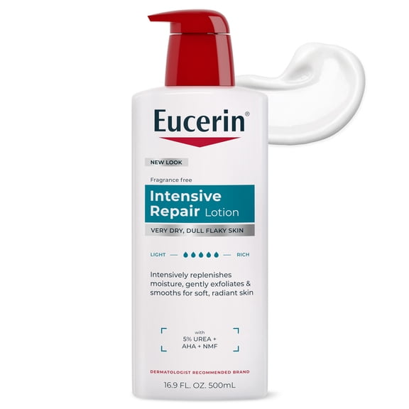 Eucerin Intensive Repair Body Lotion for Very Dry, Flaky Skin with Alpha Hydroxy, 16.9 fl oz