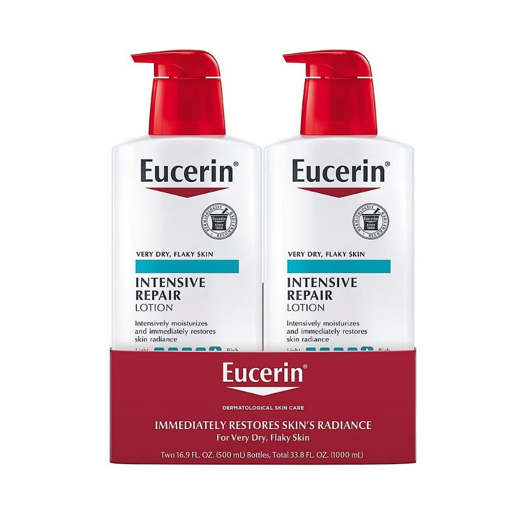 Eucerin Intensive Repair Body Lotion Fragrance-Free Body Moisturizer, 2 pk./16.9 fl. oz.