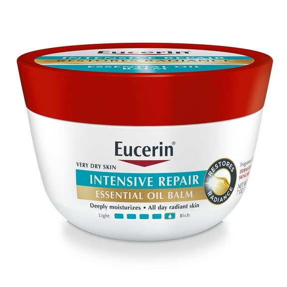 Eucerin Intensive Repair Essential Oil Body Balm for Very Dry Skin, 48-Hour Moisturizer Cream, 7 oz