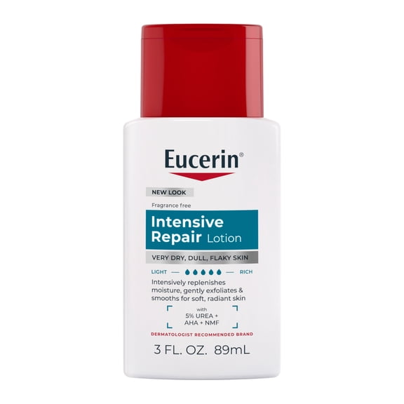 Eucerin Intensive Repair Body Lotion for Dry, Flaky Skin, Travel Size, 3 fl oz Bottle