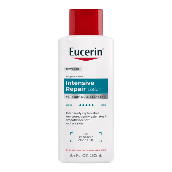 Eucerin Intensive Repair Body Lotion for Very Dry, Flaky Skin with Alpha Hydroxy, 8.4 fl oz