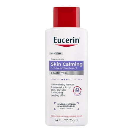 Eucerin Skin Calming Itch Relief Treatment for Dry, Itchy Skin, 8.4 fl oz