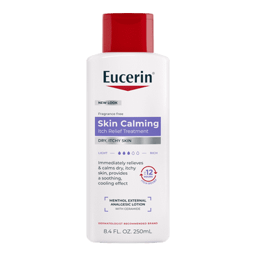 Eucerin Itch Relief Intensive Calming Body Lotion for Dry, Itchy Skin with Menthol, 8.4 fl oz