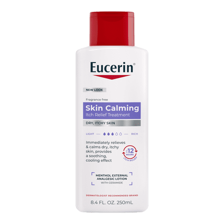 Eucerin Itch Relief Intensive Calming Body Lotion for Dry, Itchy Skin with Menthol, 8.4 fl oz