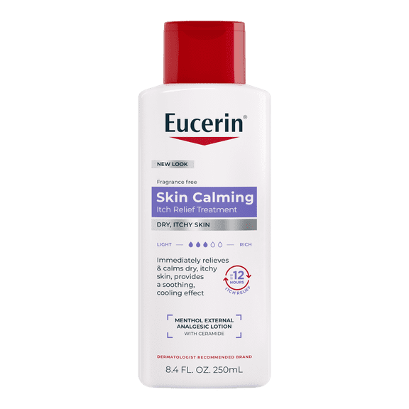 Eucerin Itch Relief Intensive Calming Body Lotion for Dry, Itchy Skin with Menthol, 8.4 fl oz