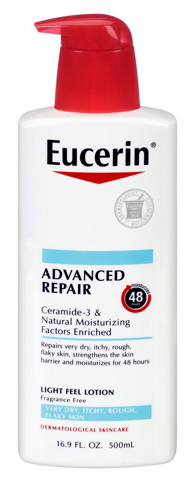 Eucerin Lotion Advanced Repair 16.9oz Pump (Fragrance-Free) (Pack of 2)